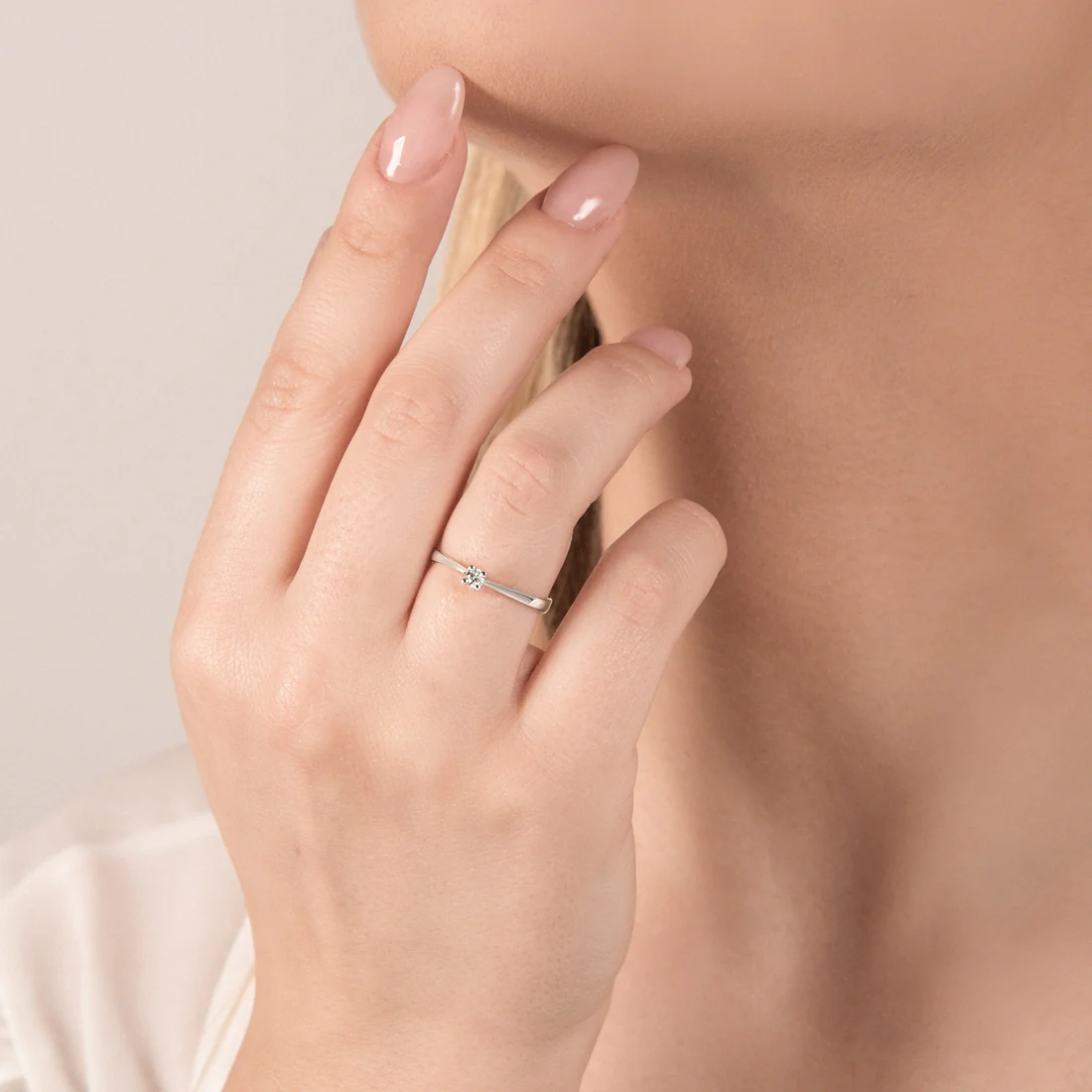 Anello Mirco Visconti Gioielli solitario brillante ct 0,07 GS49