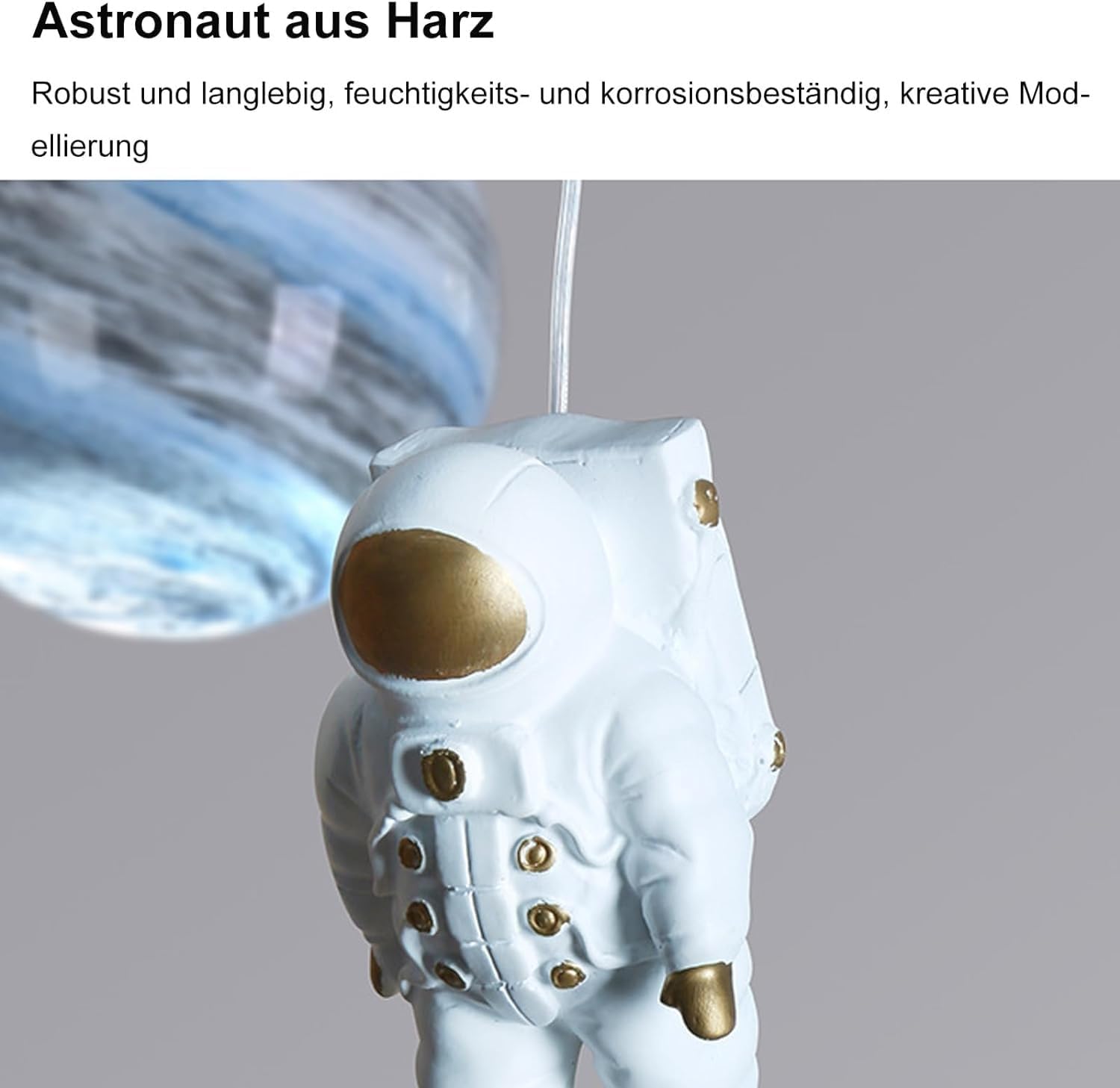 Kinder LED Deckenleuchte Dimmbar Planet Kronleuchter Kinderzimmer Lampe Modernes Design Mond Astronaut Mit Fernbedienung Schlafzimmer Beleuchtung