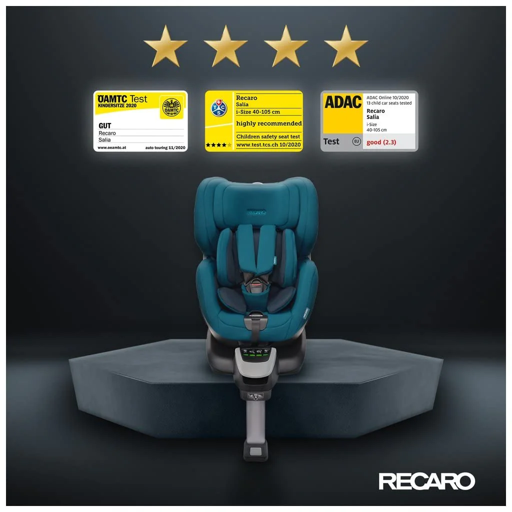 Recaro kinderautostoel Salia Elite incl. babyautostoel (gewicht 2,9 kg), 360 graden draaibaar, I-Size, 0-18 kg, 40-105 cm, max. 4 jaar, met visuele indicatoren, Prime Silent Grey