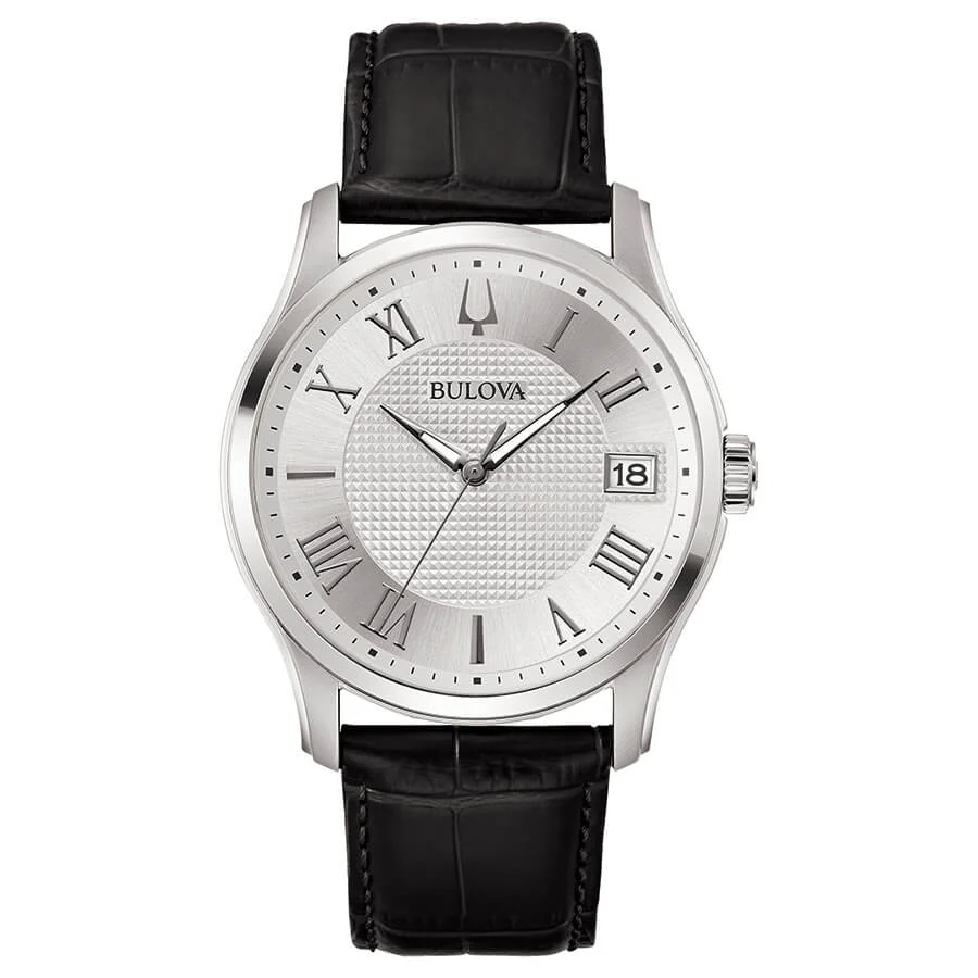 Orologio Bulova 96B388 Wilton pelle argento