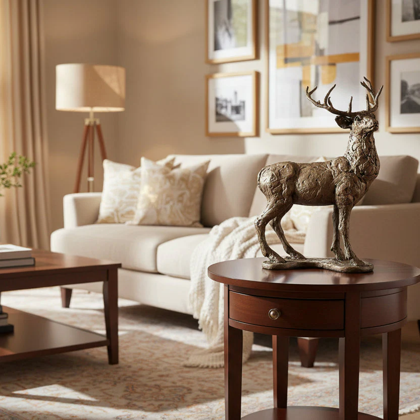 Majestic Red Stag Bronze Statue