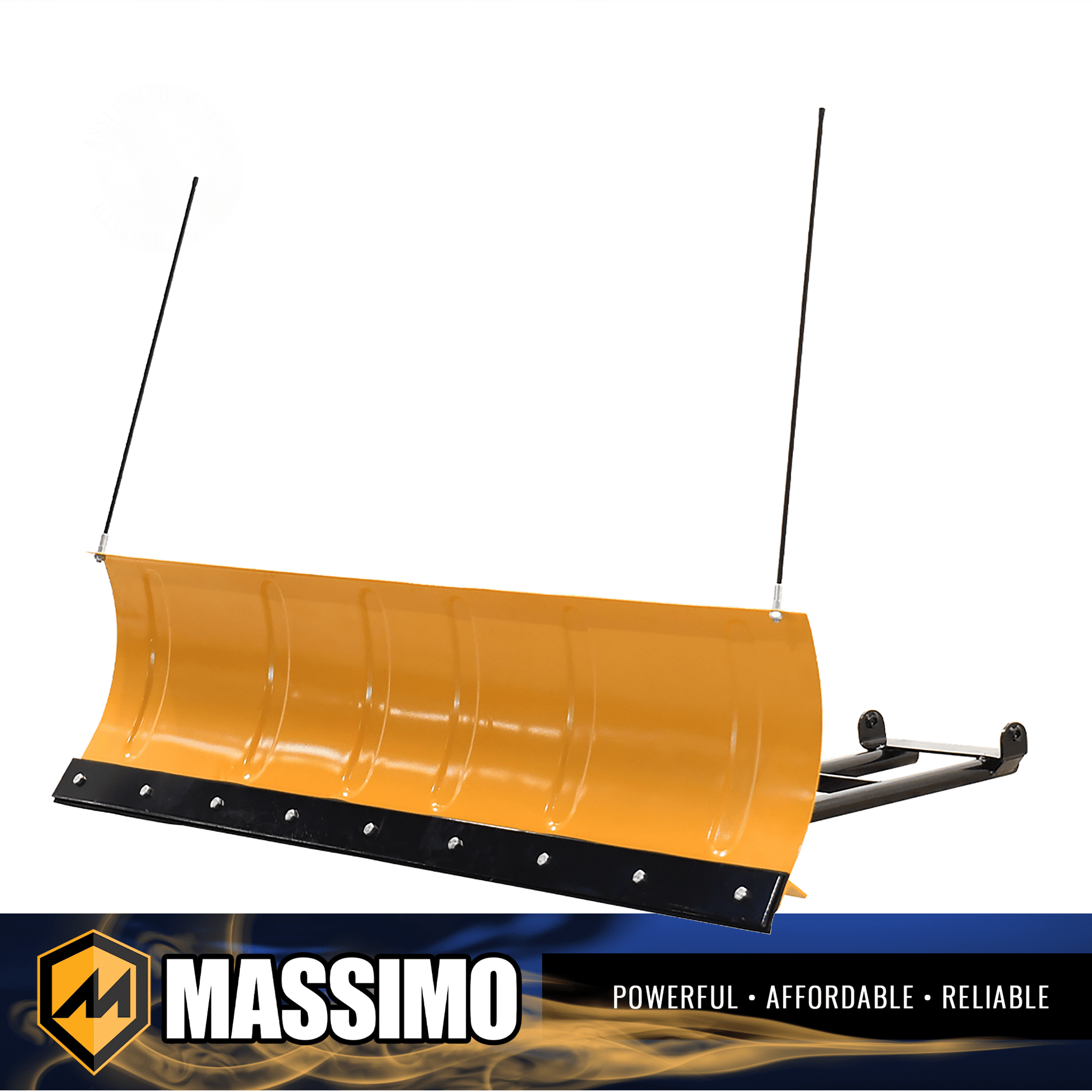 Massimo 60&prime;&prime; Universal Snowplow Blade Attachment for UTV/ATV &ndash; Durable, Adjustable, Polaris Compatible