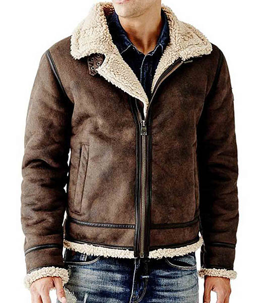 Men’s B3 Brown Suede Leather Jacket