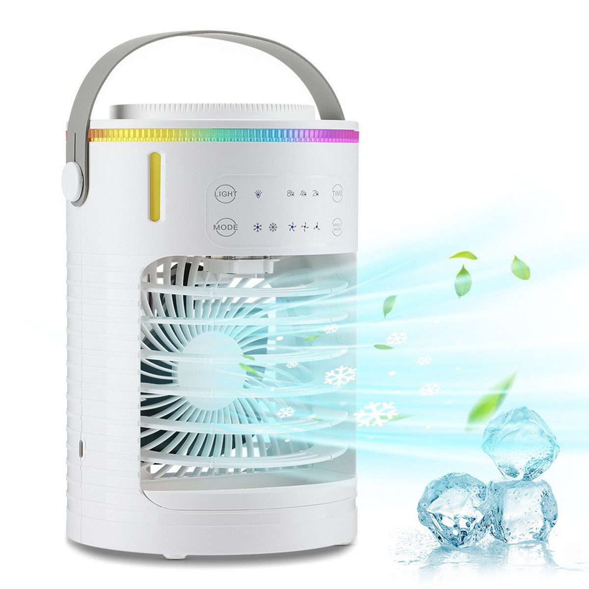 Tischventilator Tragbare Ventilator Desktop Luftkühler Mit Wasserkühlung Licht