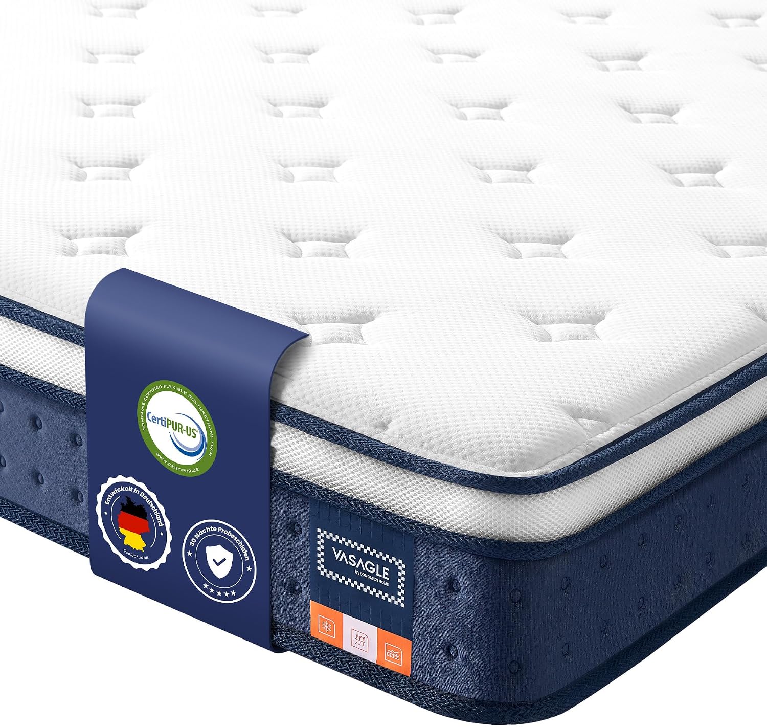 VASAGLE Gel-Memory-Foam-Matratze mit Komfortschaum