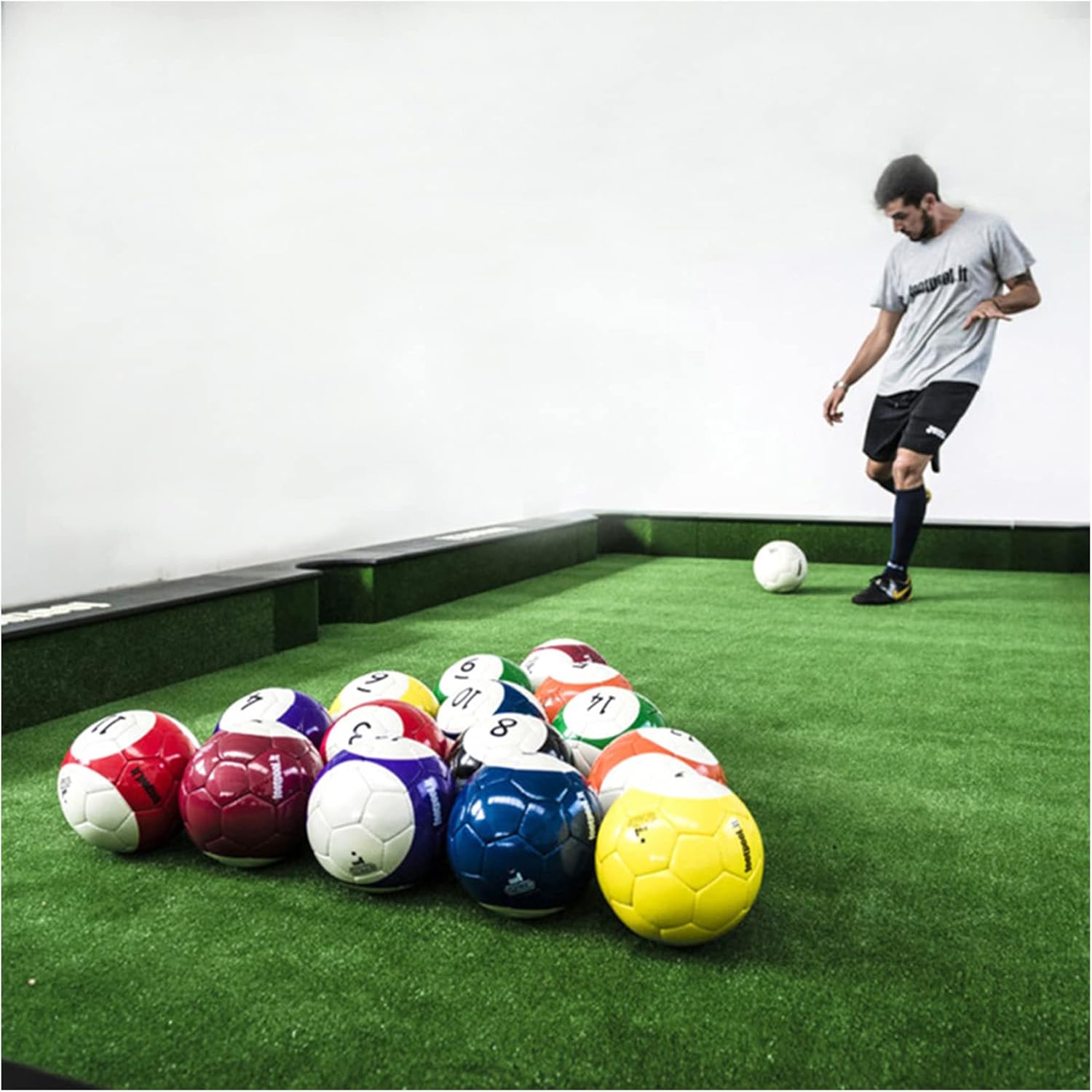 EviKoo 16 Pezzi Pallone da Calcio Snooker, Footpool Palla da Biliardo Calcio da Biliardo per Gioco da Biliardo Calcio per Snookball Gioco Palloni da Biliardo per Adulti Bambini All'aperto,5.9inch