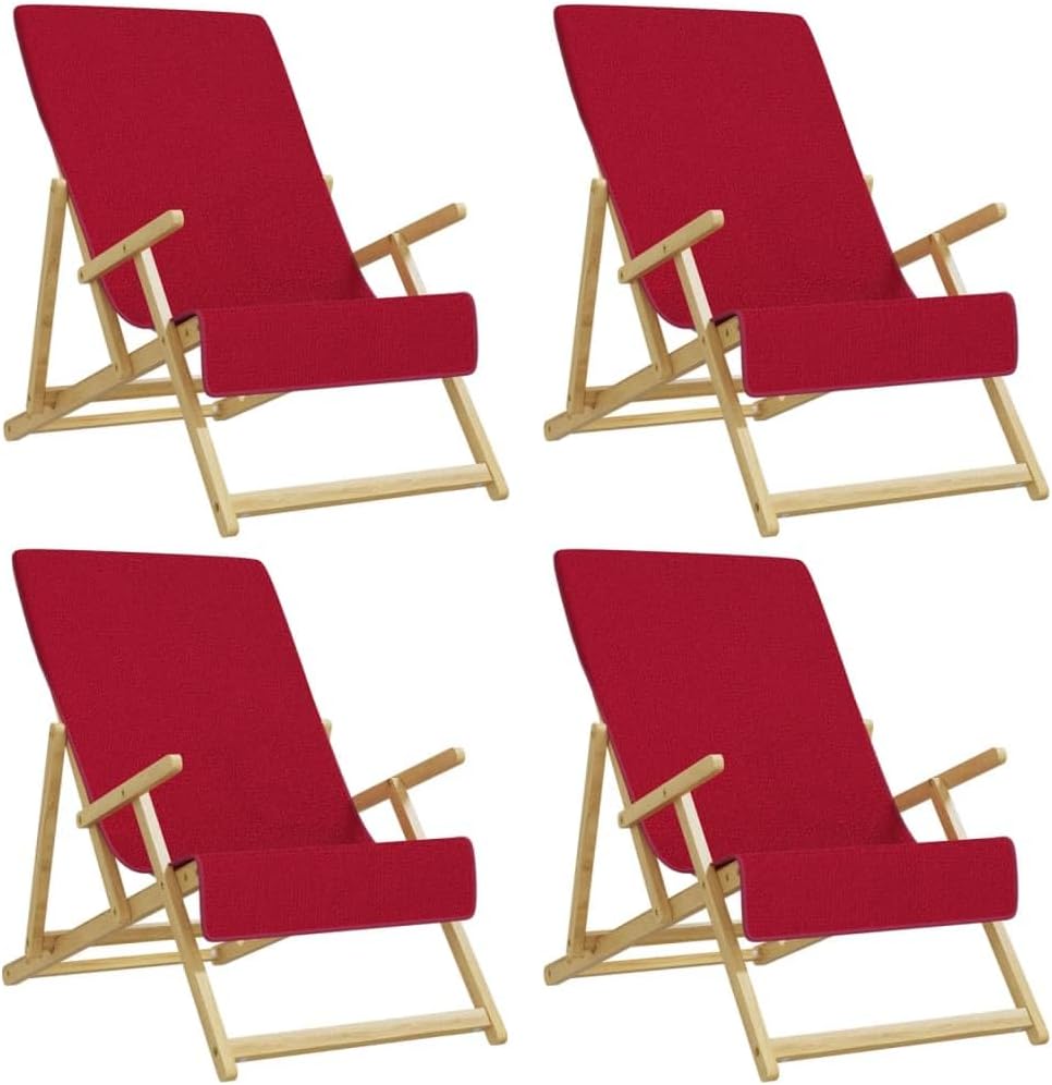 Furniture Select Strandtücher, 4 Stück, Burgunderrot, 60 x 135 cm, Stoff, 400 g/m²