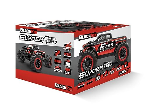 Monster Truck telecomandato 4WD Blackzon Slyder Rosso 1/16 RTR   Bambini 7 11 Anni : Giochi e giocattoli