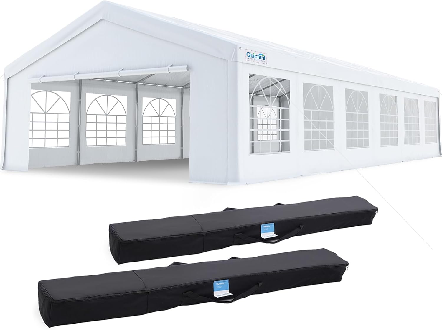 Quictent 20x40ft Party Tent Heavy Duty Outdoor Canopy Tent Carport Wedding Event Shelter BBQ Wedding Tents for Parties with Storage Bags(Church)