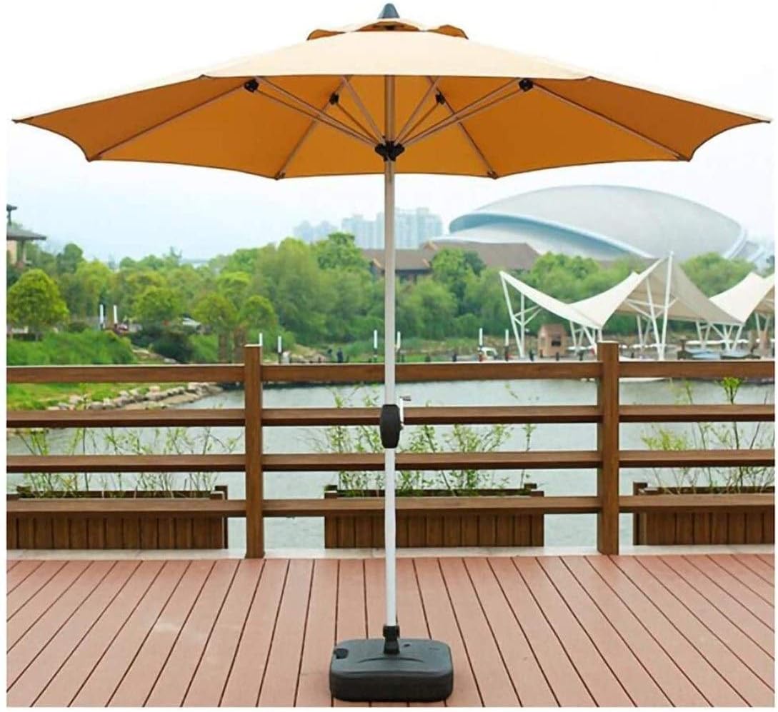 Gartenschirme für den Außenbereich 2,7 m Sonnenschirm mit Kurbel, verdickter Stange aus Aluminiumlegierung und PU-beschichtetem Stoff, Windbeständigkeit good