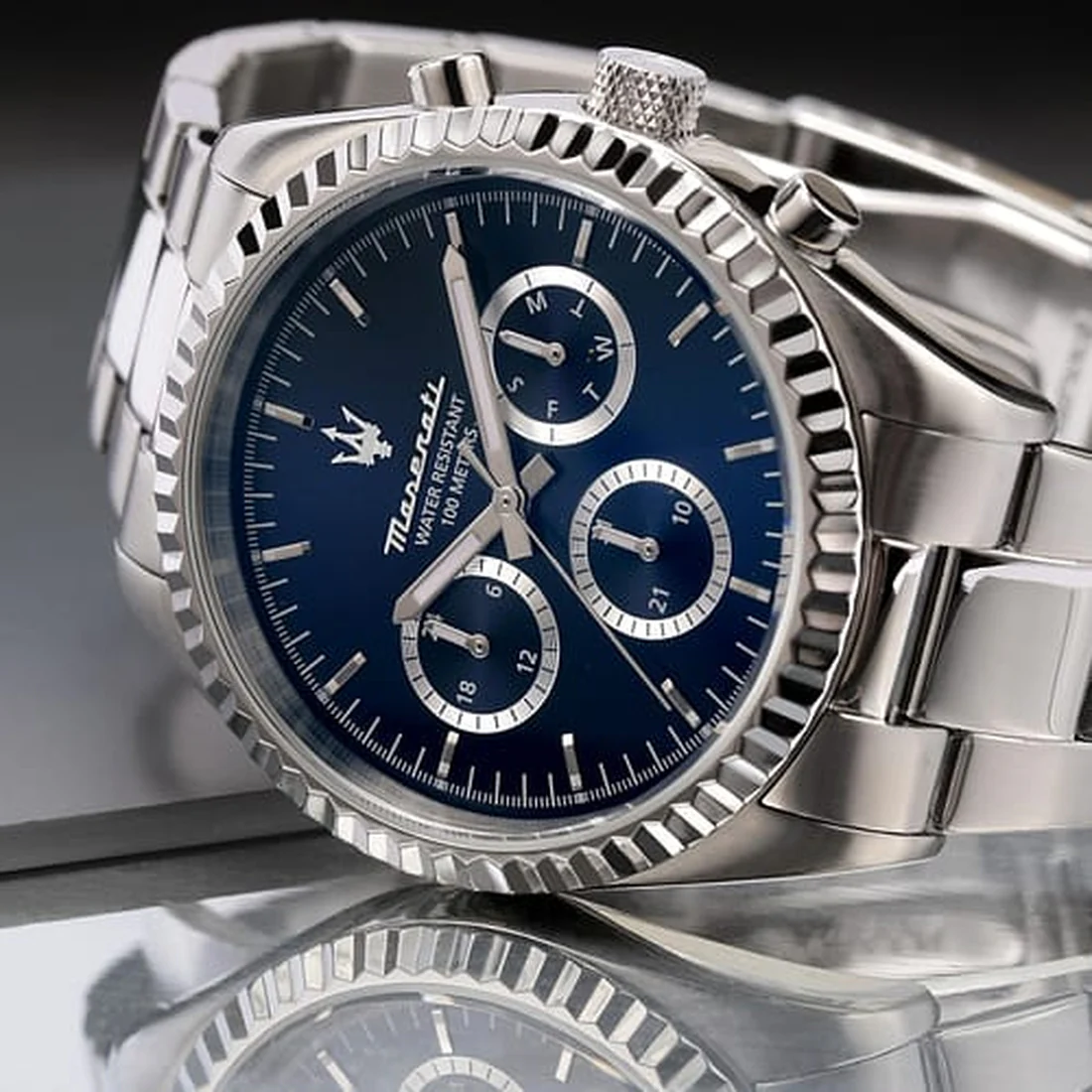 Orologio Maserati Competizione acciaio quadrante blu R8853100022