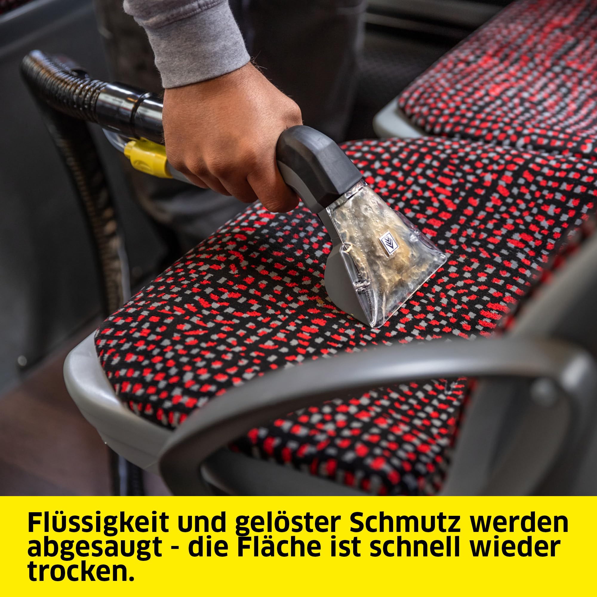 Waschsauger Puzzi 8/1 für Polster und textile Flächen kurze Polsterdüse 2-in-1 Behälter Sprüh-/Saugschlauch 9,7 kg