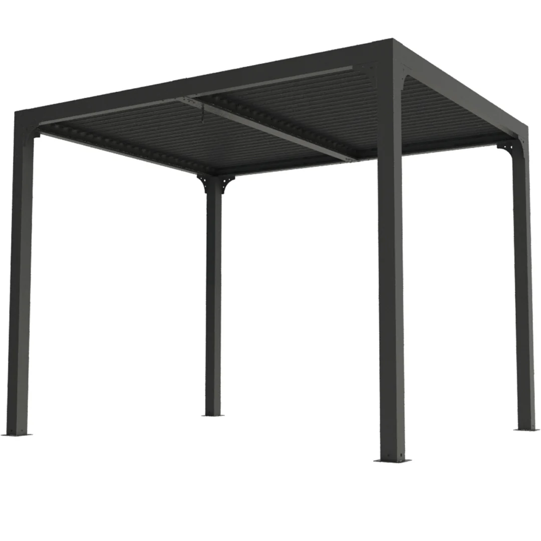 Pergola Bioclimatica 2,4 x 3 m in Alluminio Grigio Antracite