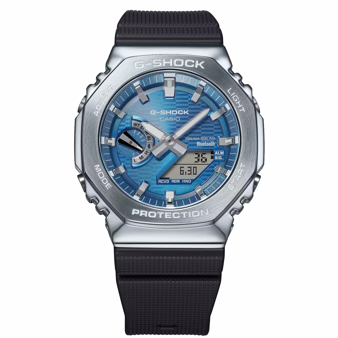 Orologio G-Shock GBM-2100A-2BER blu acciaio solare e bluetooth