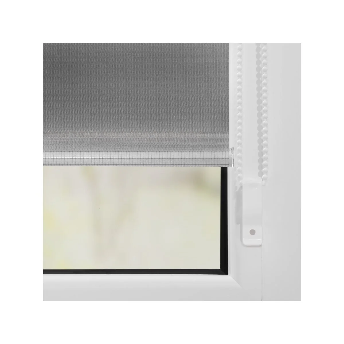Lichtblick Klemmfix Duo-rolgordijn, zon- en inkijkbescherming, lichtregulering, zonder boren, grijs, 120 cm, 150 cm - B-keus als nieuw