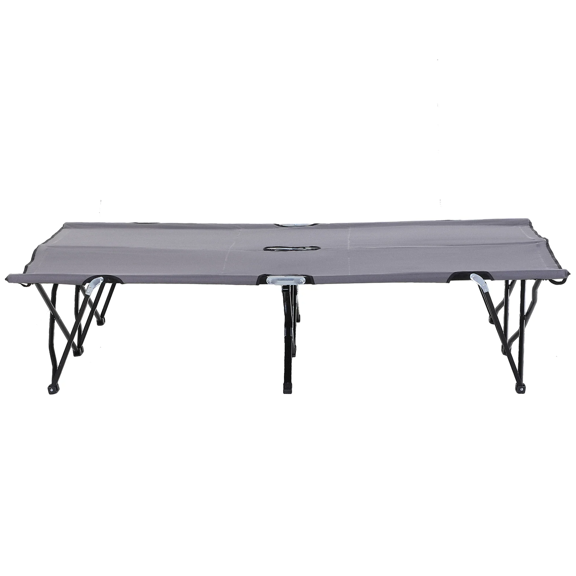 Outsunny Opklapbaar Campingbed voor 2 personen verhoogd opvouwbaar