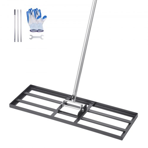 VEVOR Rasenrakel Nivellierrechen Levelingrake Rasenpflege 762x254x2290mm