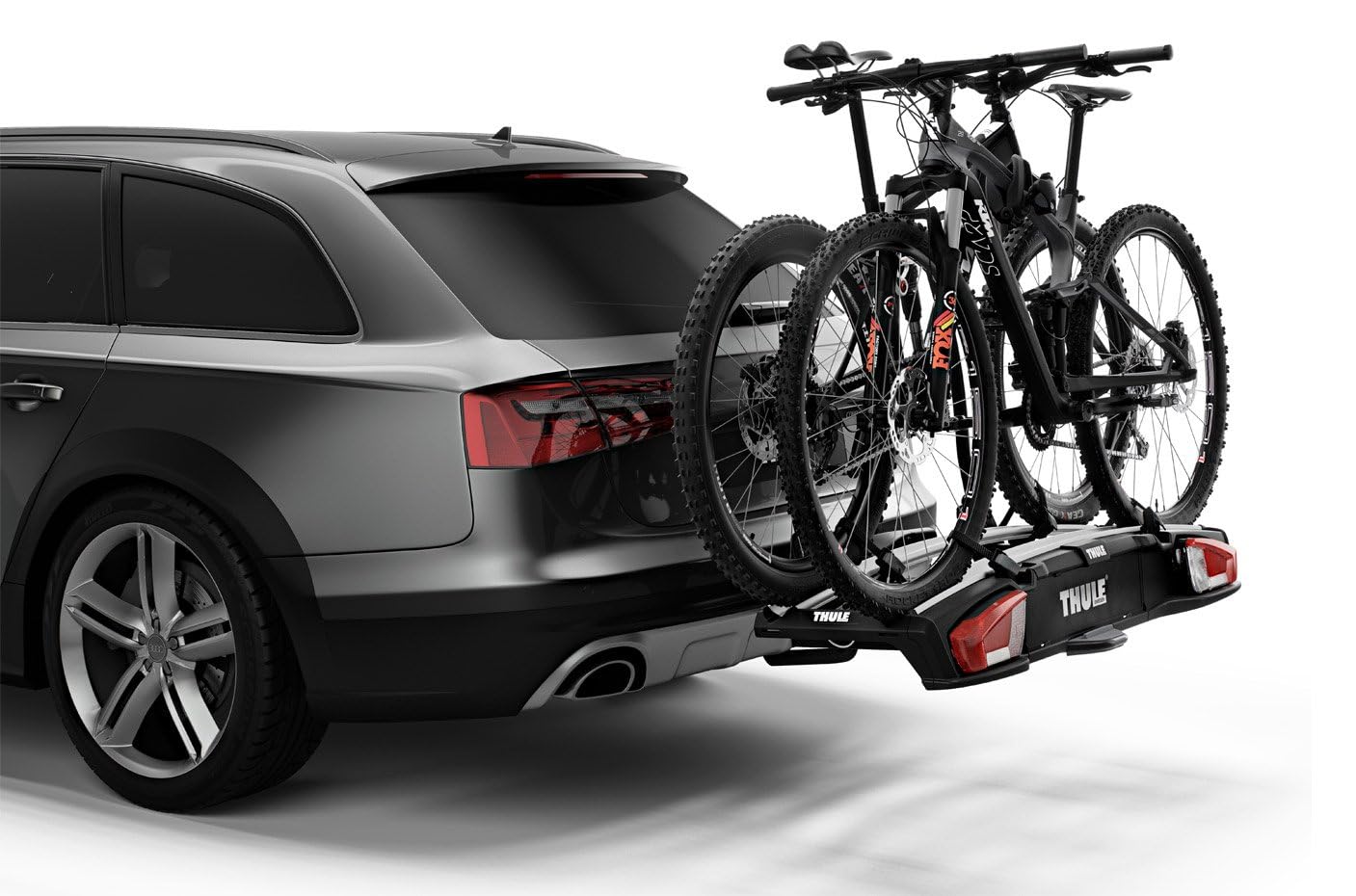 Fahrradträger für Anhängerkupplung VeloSpace XT für 2 Fahrräder E-Bikes und Fatbikes bis 4,7 Zoll Abklappmechanismus