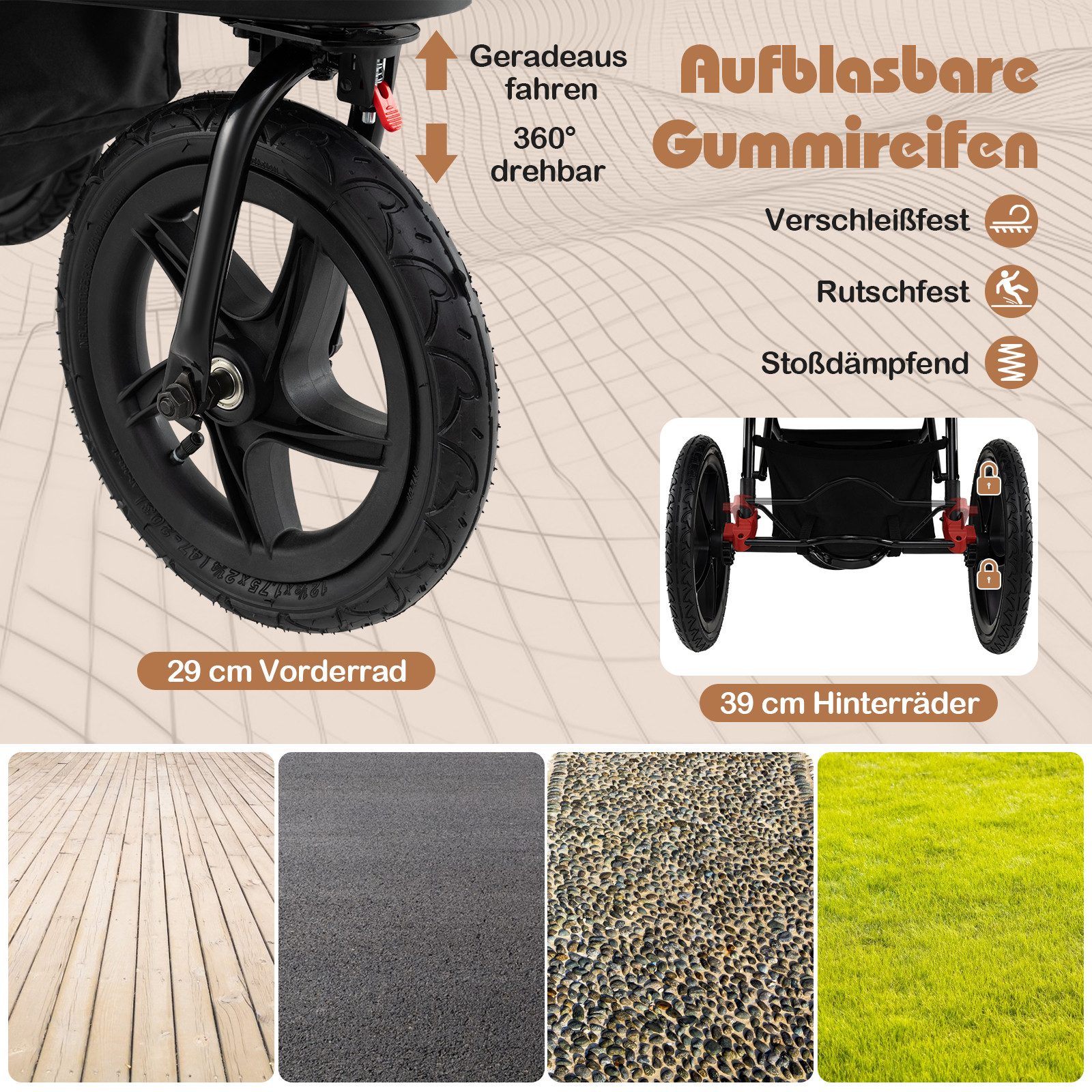 Dreirad-Kinderwagen