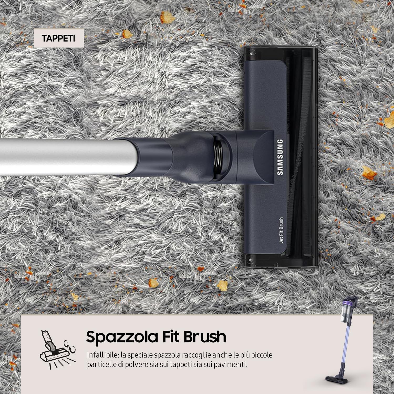 Aspirapolvere Senza Fili Jet 60 Turbo VS15A6031R4/ET, Senza Sacco, Potenza 150W, Fino a 40 min di Autonomia, Violet