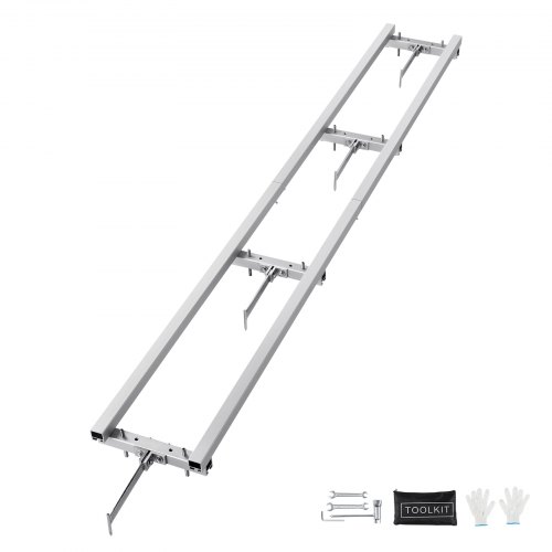 VEVOR 274 cm Führungssystem für Tragbares Sägewerk Kettensägenmühle Kettensägewerk Führungsschiene aus Aluminium- und Eisenmaterialien kompatibel mit verschiedenen Kettensägen und Kettensägenmühlen