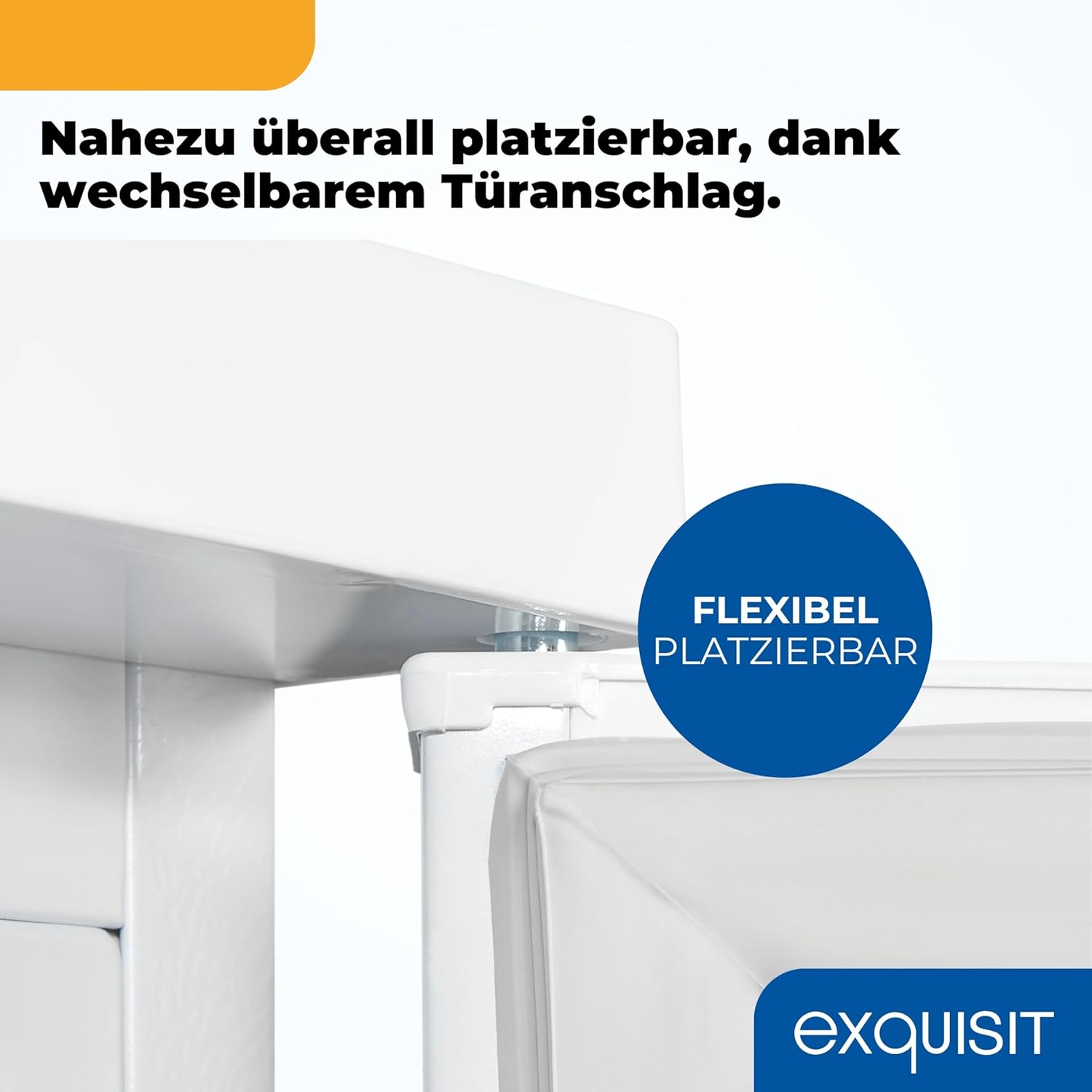 Exquisit Kühlschrank ohne Gefrierfach, 133 Liter, Vollraumkühlschrank freistehend, Türanschlag Wechselbar, KS516-V-H-010E weiss
