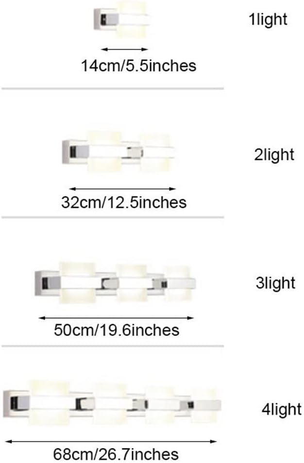 Wasserdichte Badezimmerschrank-Schminkspiegelleuchten, LED-Lampe, moderne LED-Badezimmerleuchte, Wandleuchte(12w L32cm 2-light)
