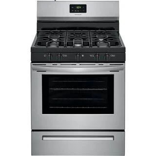 Frigidaire 30 in. 5 Burner Freestanding Gas Range in Stainless Steel FCRG3052AS