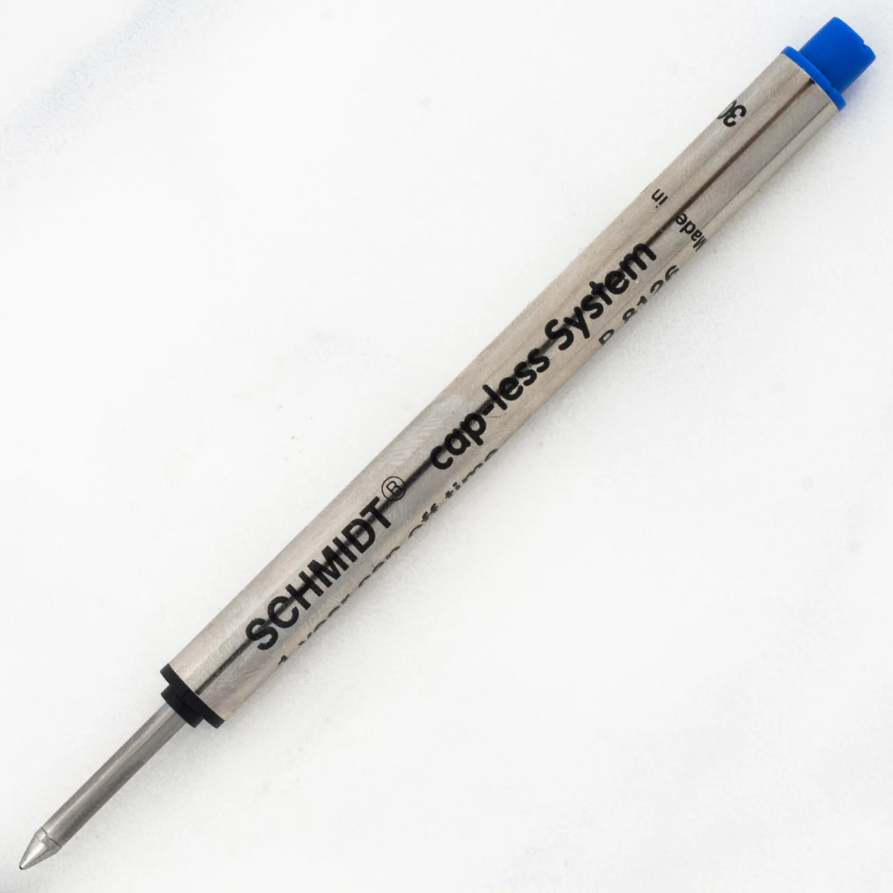 SCHMIDT P8126 SHORT CAPLESS ROLLERBALL REFILL - BLUE