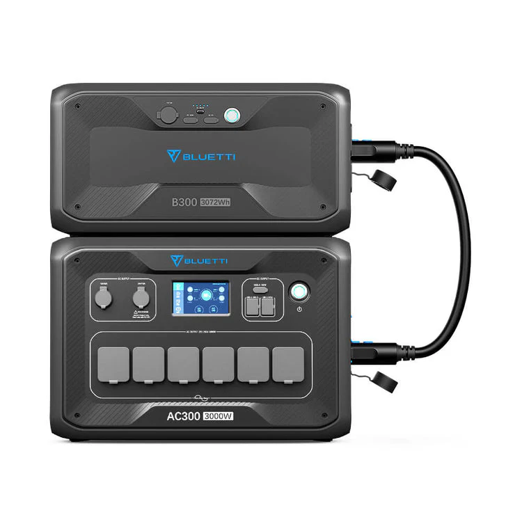 KIT GENERATORE DI CORRENTE BLUETTI 3000W 3072WH AC300 + 2 BATTERIE B300 DI RISERVA DOMESTICA AC300+2*B300
