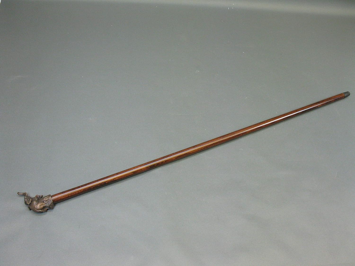 Holz Gehstock mit Bronze Griff Elefant Spazierstock 93 cm Wanderstock Walking Stick
