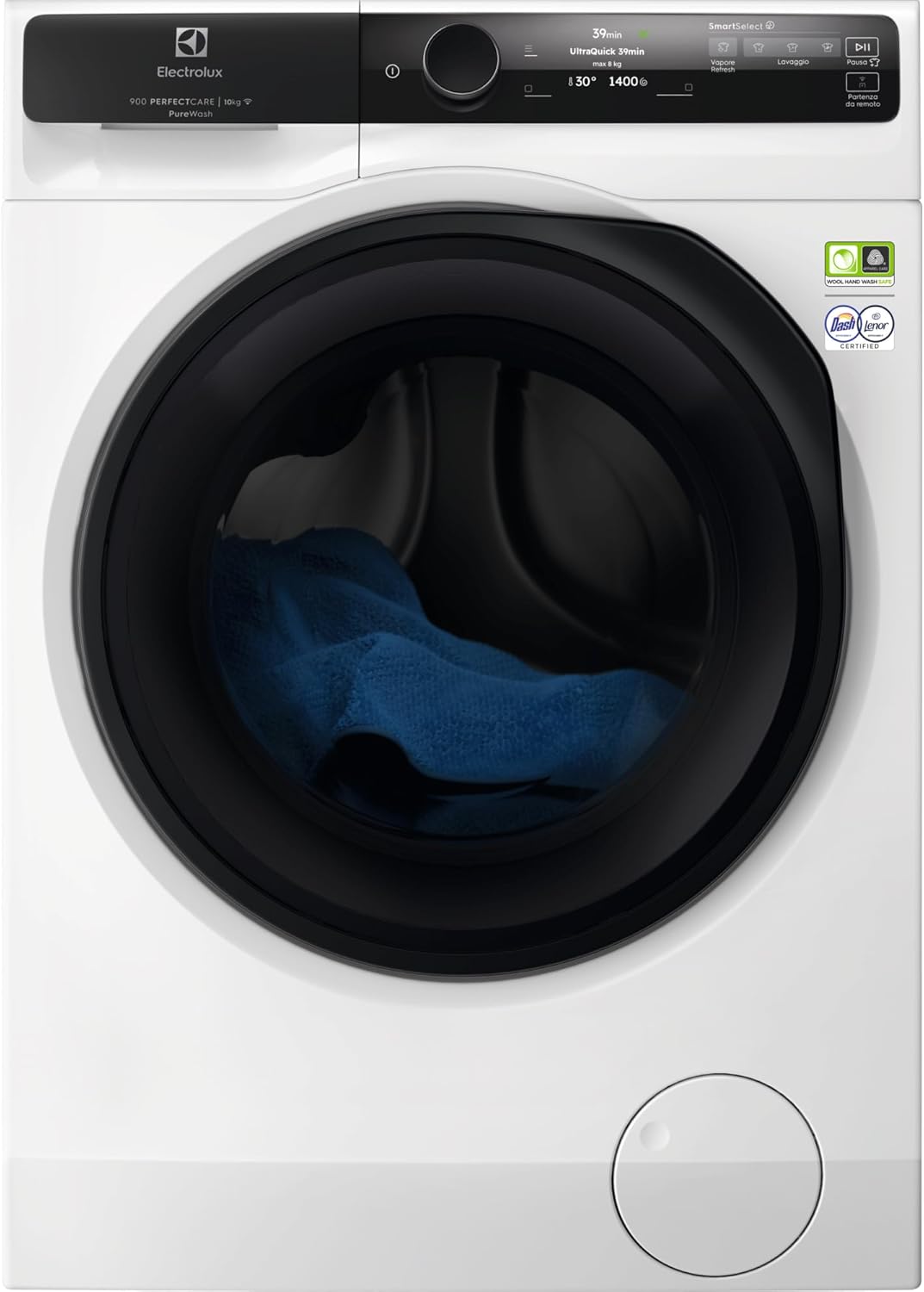 Electrolux EW7F411G Lavatrice a Carica Frontale, Tecnologia SteamCare e SensiCare+, Serie 700, 11 kg, 1400 Giri al Minuto, Cesto CareDrum, 847x597x636 mm, Bianco, Classe A