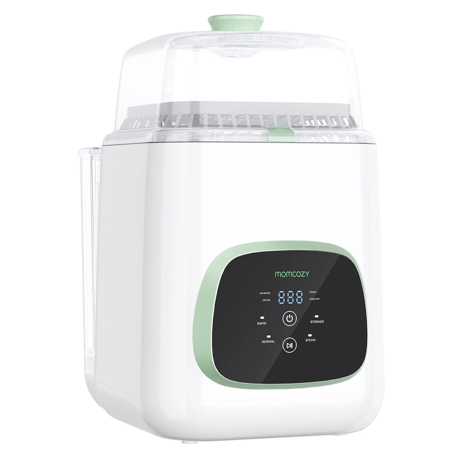 Momcozy Flaschenreiniger, Schwarz, KleanPal Pro Baby Sterilisator Trockner, 26 Sprühdüsen, 19-Min Schnellzyklus