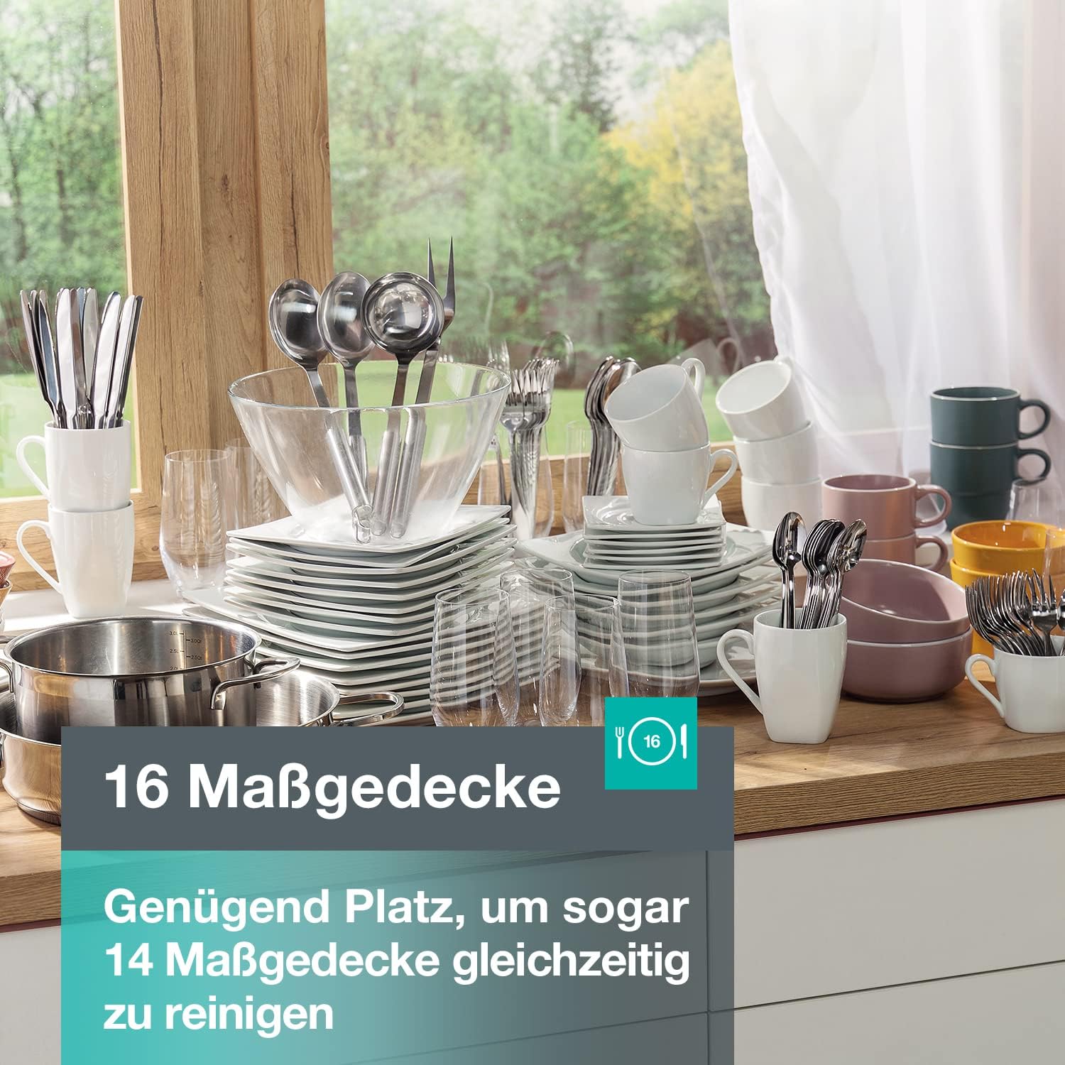 Gorenje GV663A66 Geschirrspüler/Einbaugerät FRONT NICHT ENTHALTEN/Made in EU/60 breite/16 Maßgedecke/8 Programme/TotalDry/Nachtprogramm/Status LED Licht/EEK: A-10%/Einbaumaße (HxBxT): 82 x 60 x 55,5cm