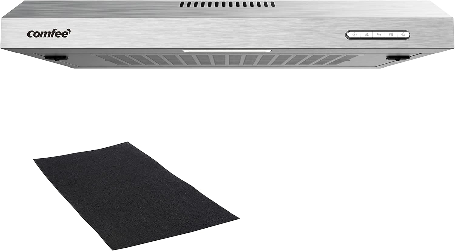 COMFEE' SLIF17SS-60 60 cm LED Under Cabinet Wall Extractor Fan Upper Suction 600 mm – Silver