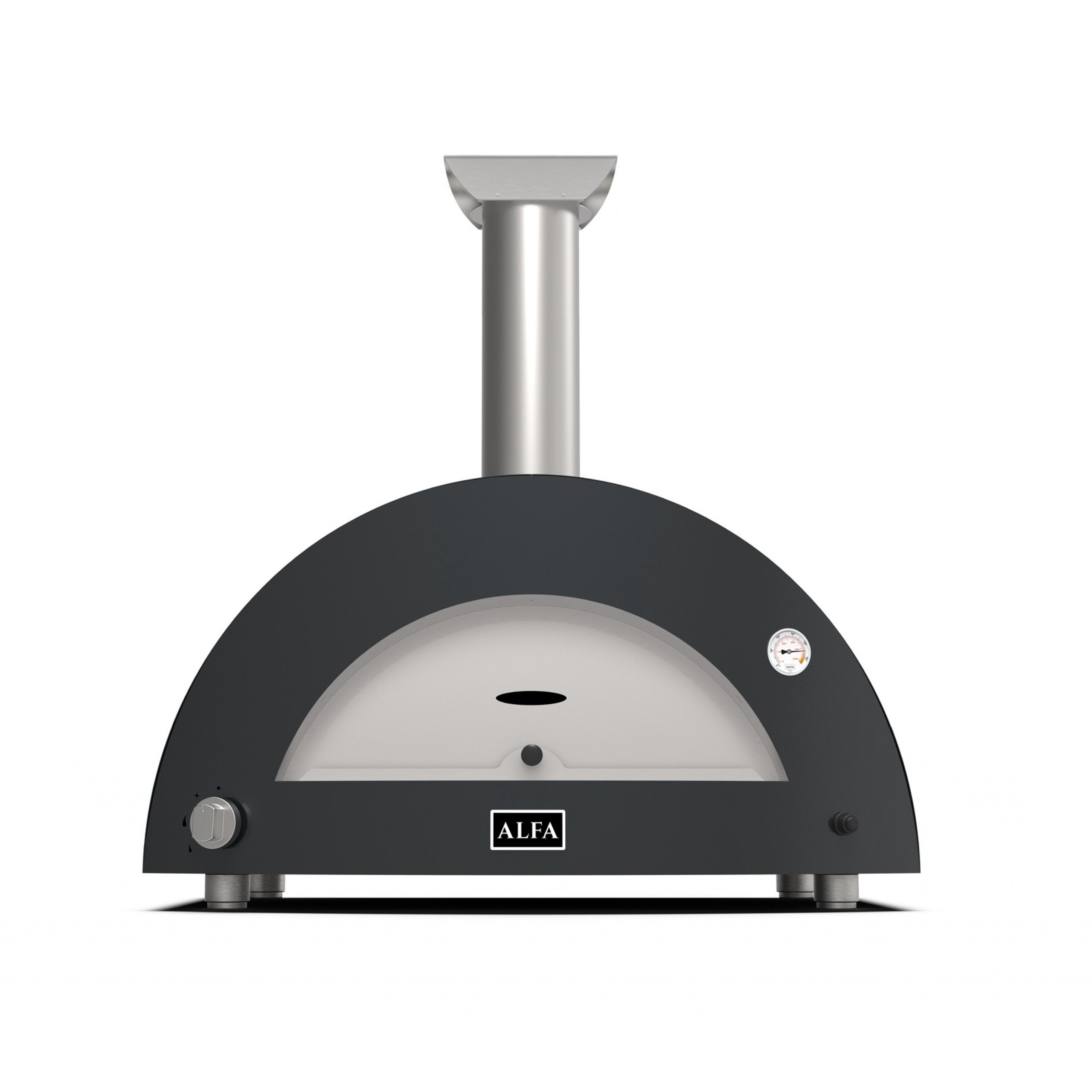 Pizzaofen Alfa Forni Gas Pizzaofen MODERNO 3 Pizze Schiefer Grau FXMD-3P-GGRA-DE