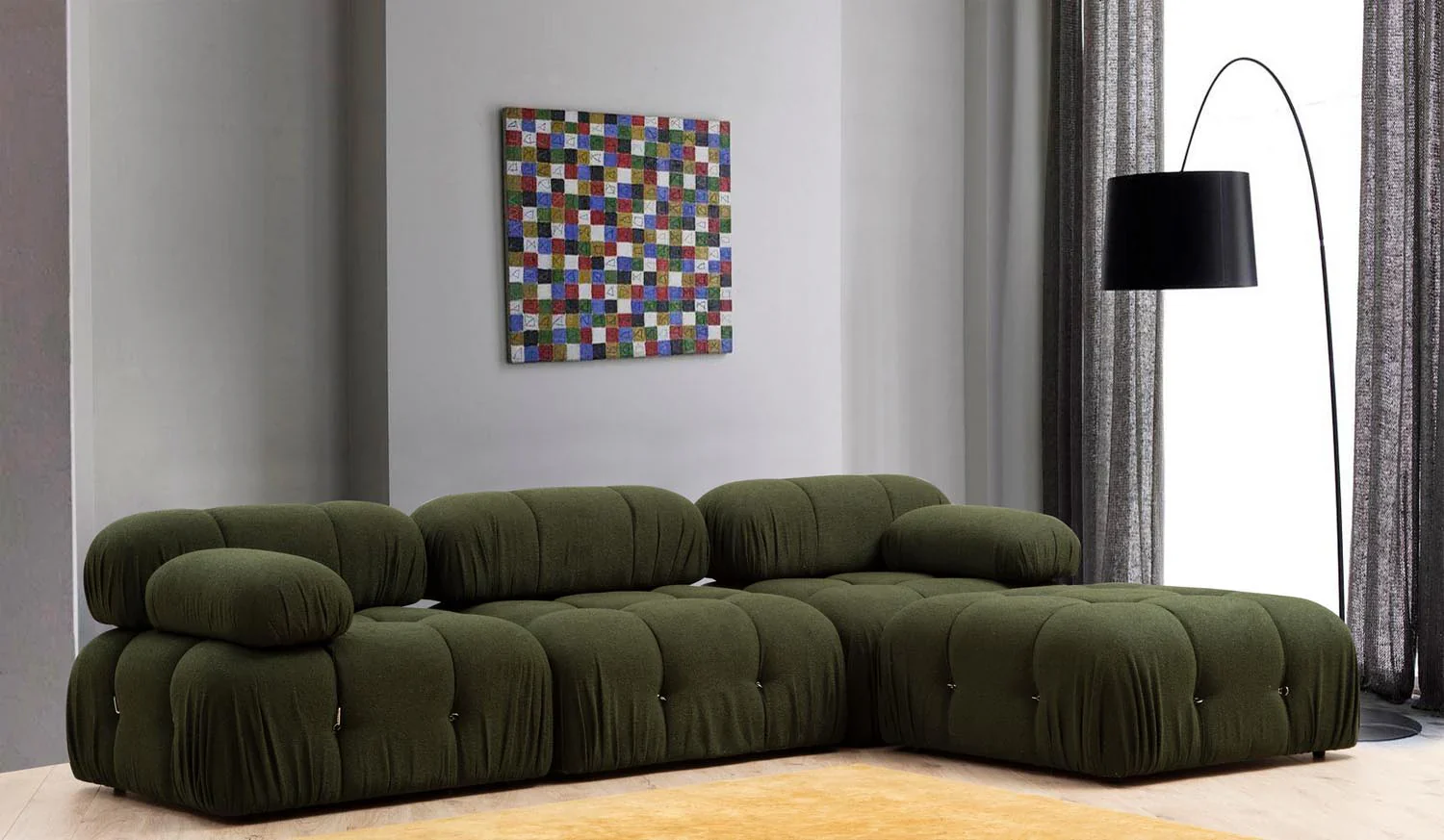 Bubble Green L1 Ecksofa - Gr��n