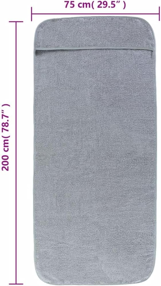 Home & Garden-Strandtücher 2 Stück grau 75x200 cm Stoff 400 GSM Möbel Wahl