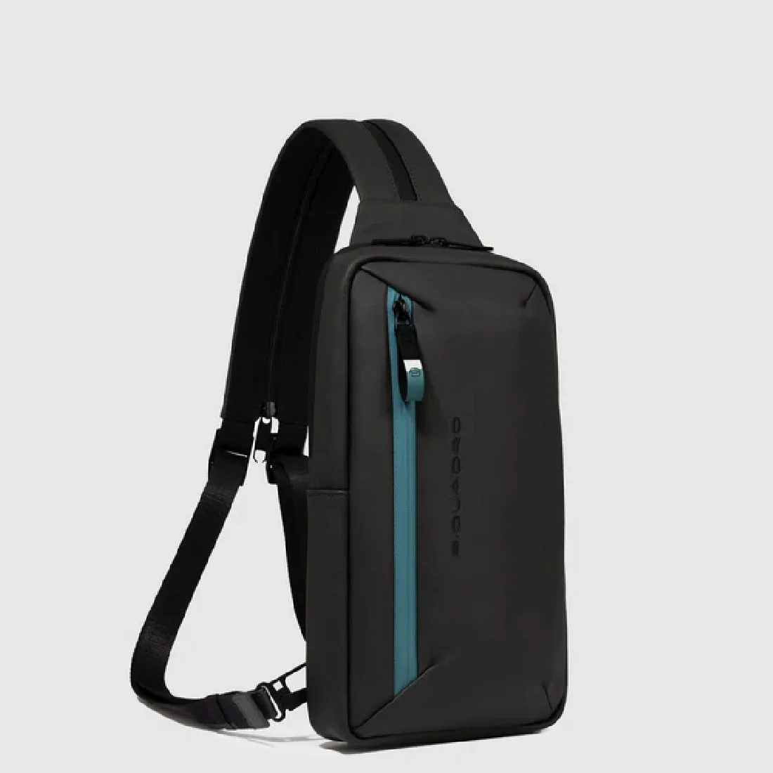 Zaino monospalla Piquadro in tessuto resistente all'acqua nero CA6466C2OW-N