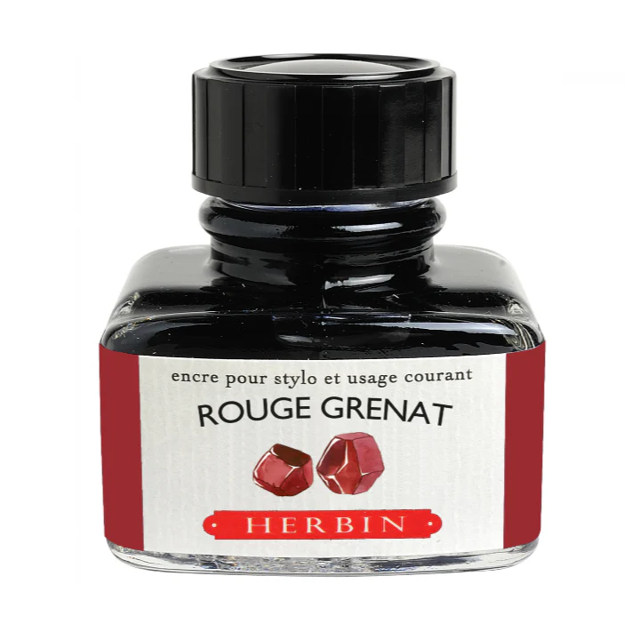J Herbin Fountain Pen Ink - Rouge Grenat (Garnet Red)