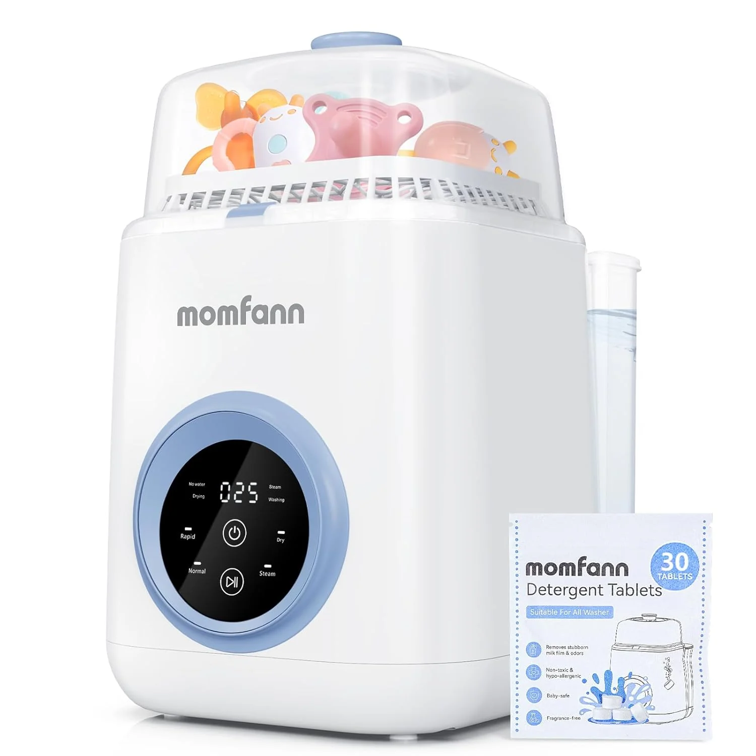 Baby Bottle Washer-19 Min Rapid Wash, Sterilizer and Dryer, All-in-One Cleaner, Bottles, Pump Parts & Baby Essentials