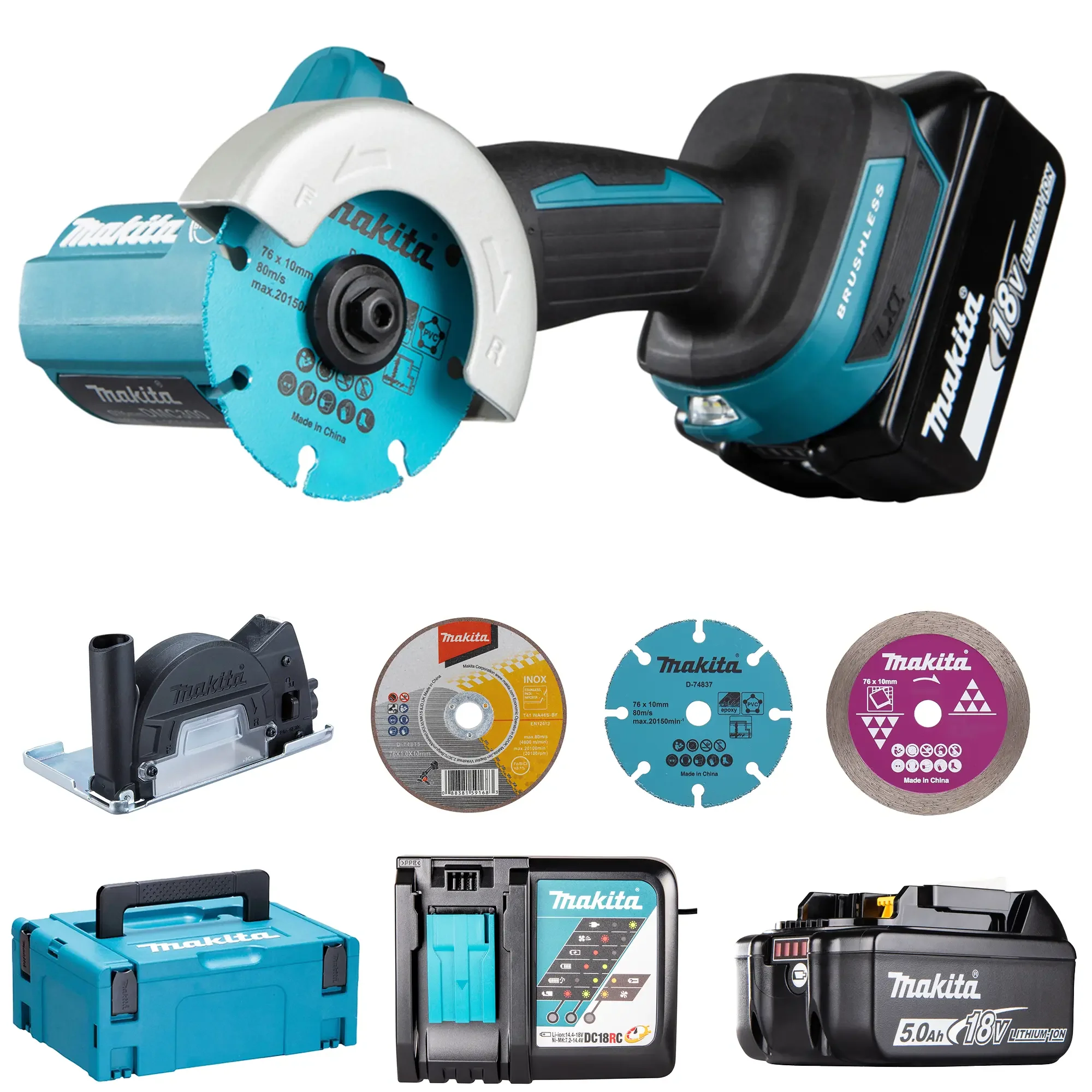 Sega Diamantata Makita DMC300RTJ 18V 5Ah – Potente, Senza Fili, Taglio Preciso
