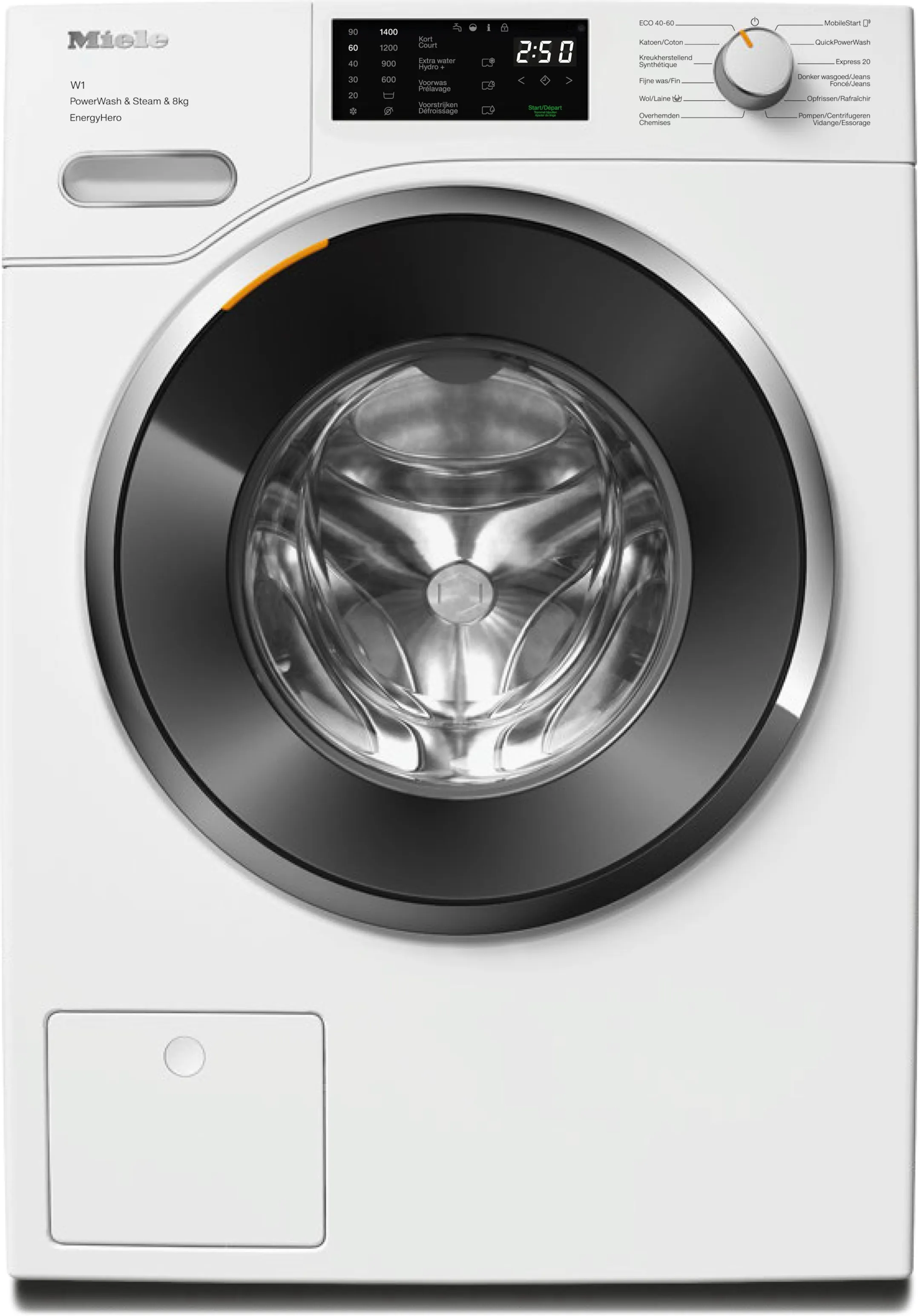 Miele Bundel - Wasmachine WWE380 WCS QuickPowerWash + Droogkast TWD 640 WP EcoSpeed