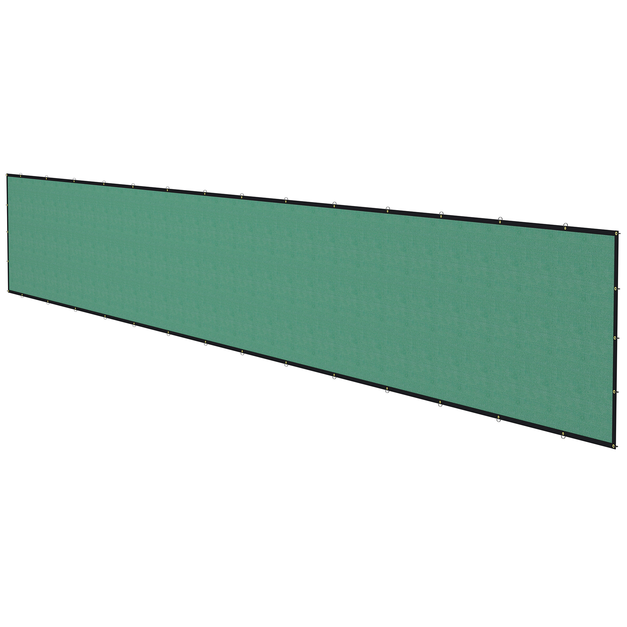 Outsunny Sichtschutz Schutztuch 160 gsm verstärkt Außenbereich mit Bindungen und Ösen, Maße 15,25L x 1,75H m