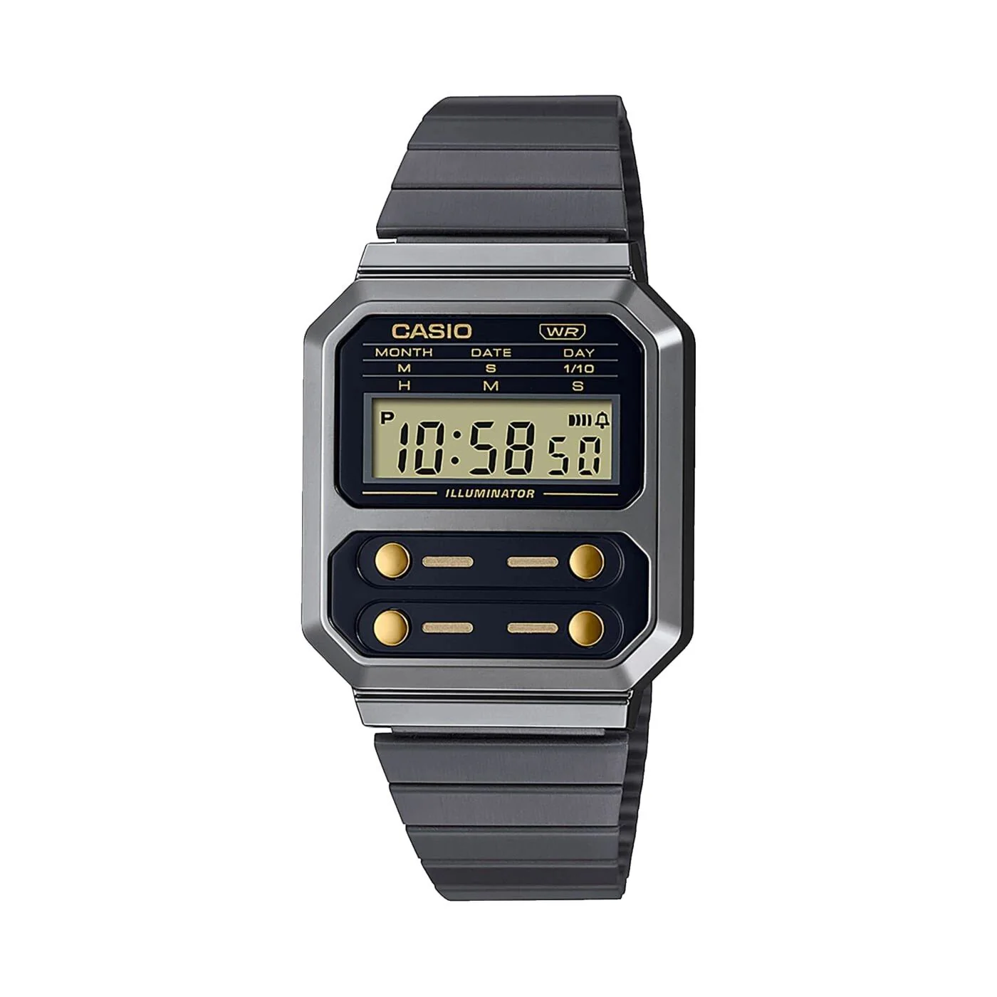 Orologio Casio vintage A100WEGG-1A2EF brunito nero