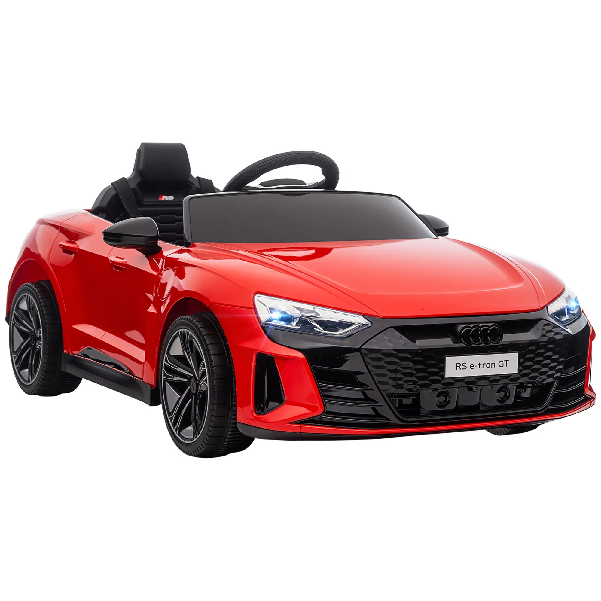 HOMCOM Elektrische kinderauto met afstandsbediening en muziekfunctie Rood