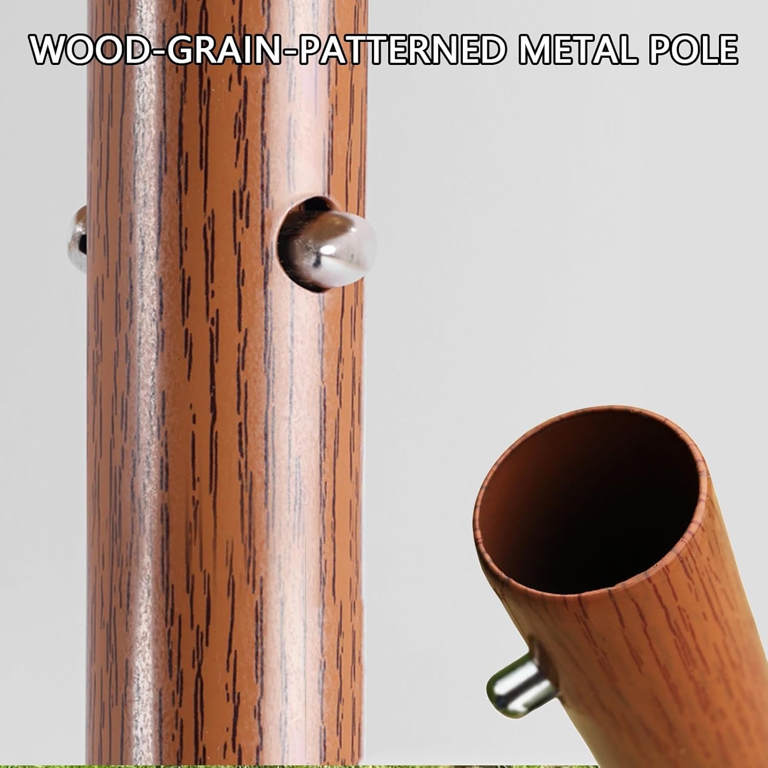 Hula-Strohschirm, Natürliche Farbe, Tragbarer Terrassenschirm for Den Außenbereich, Stabile Rippen, for Pool, Veranda, Garten, Terrasse, Hinterhof(1.5m/4.9ft)