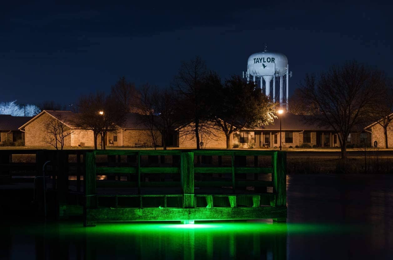 Green Blob 110V Bottom Bobber: LED Underwater Dock Fishing Light