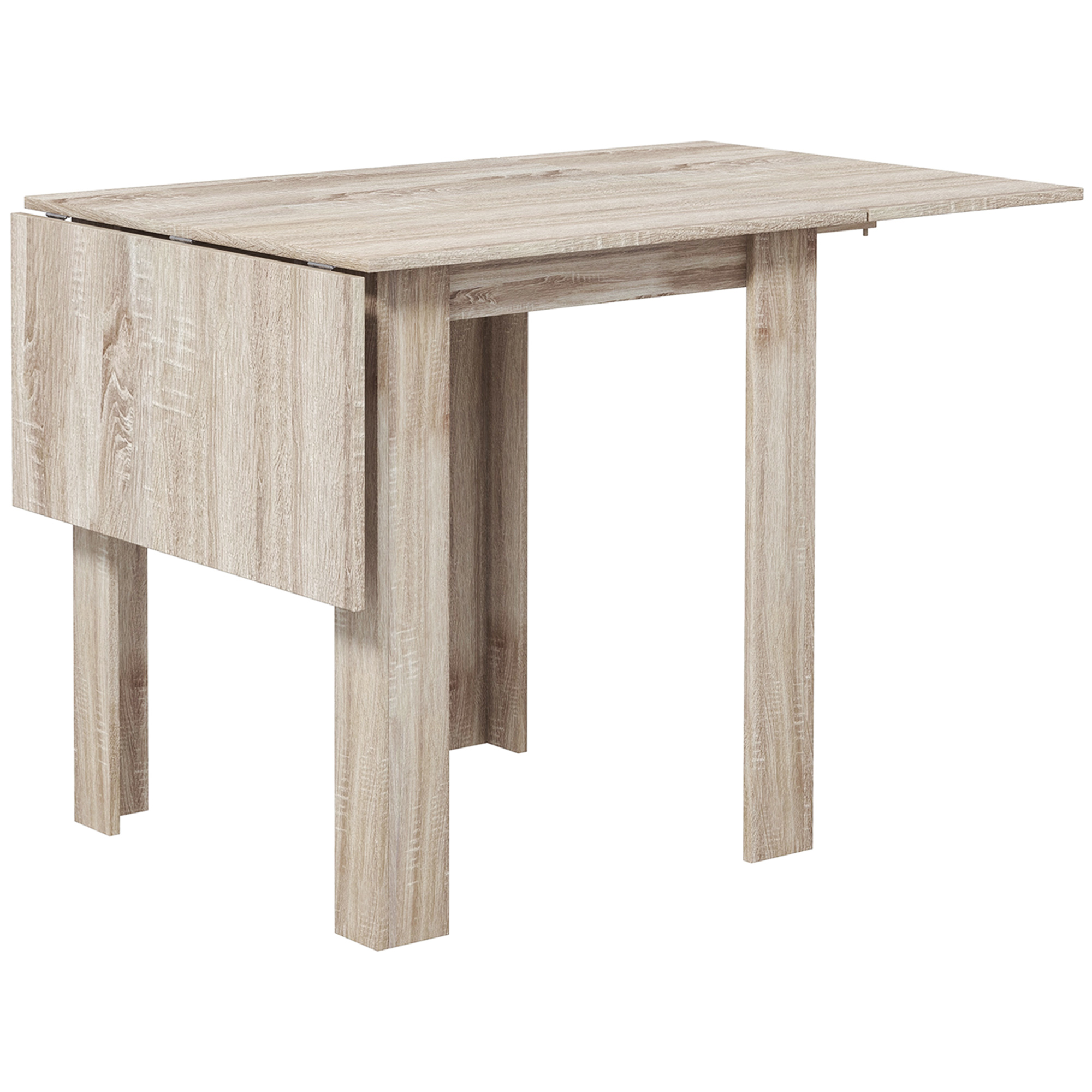 HOMCOM Klapptisch für max. 4 Personen, wasserdicht und kratzfest, aus Spanplatte, 140x70x75 cm, Farbe Eiche