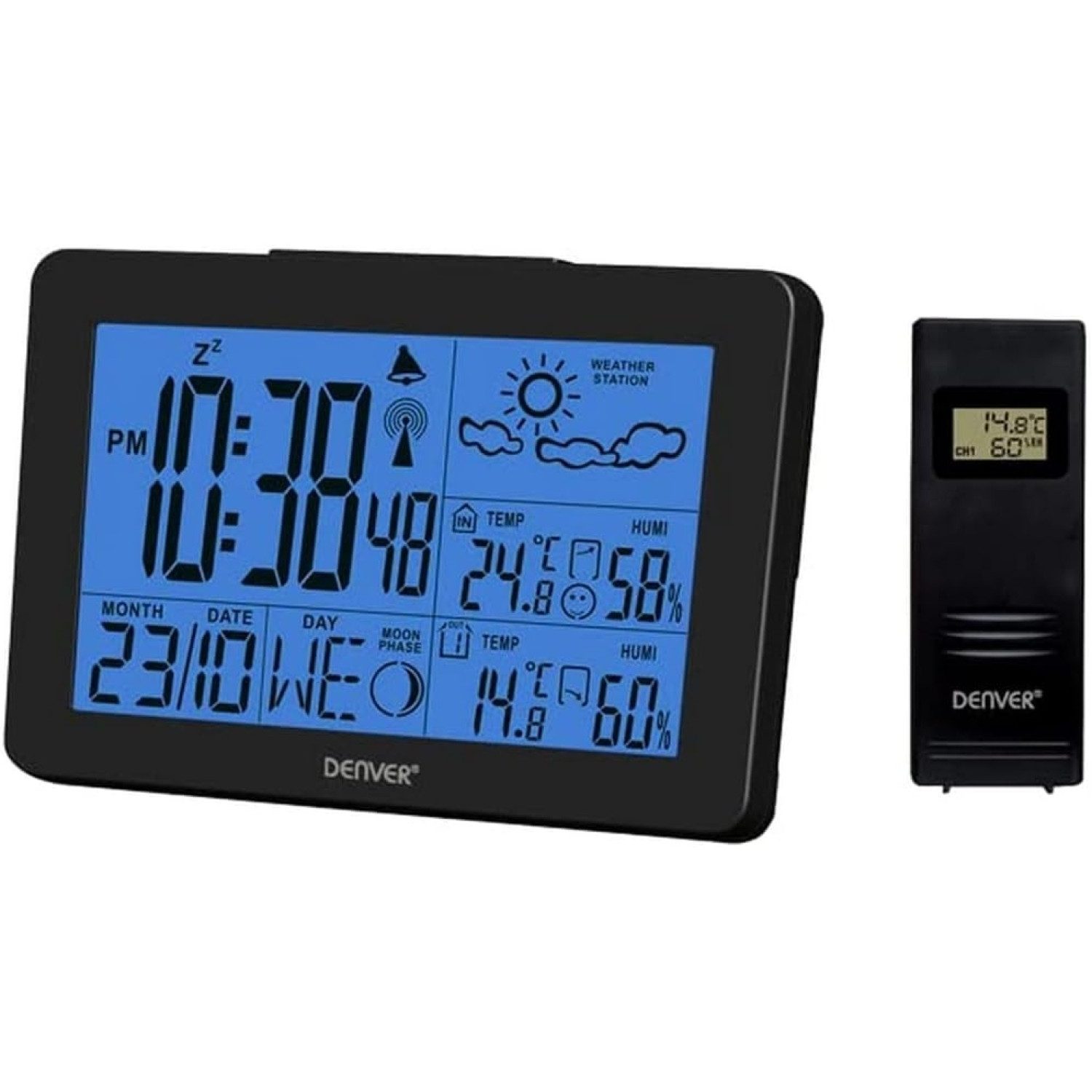 Wetterstation Denver Multifunktion Wetterstation 'WS-530' Wecker Alarm mit Außensen